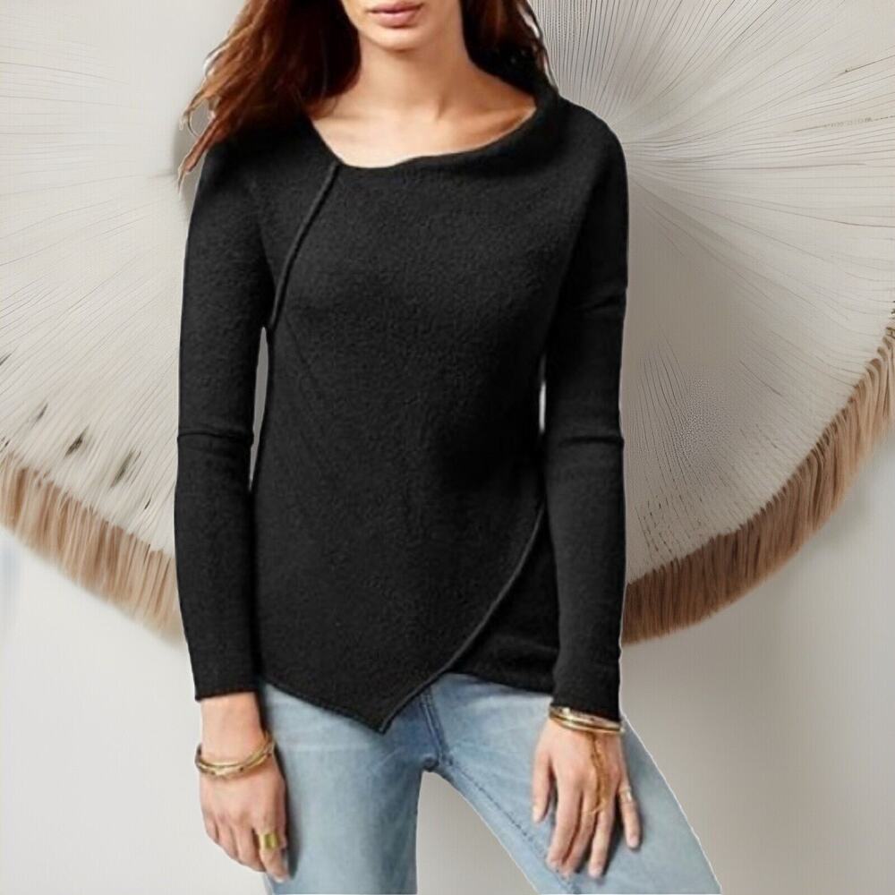 FREE PEOPLE Wool Blend Asymmetrical Off Shoulder Sweater Top READ DESCRIPTION!!